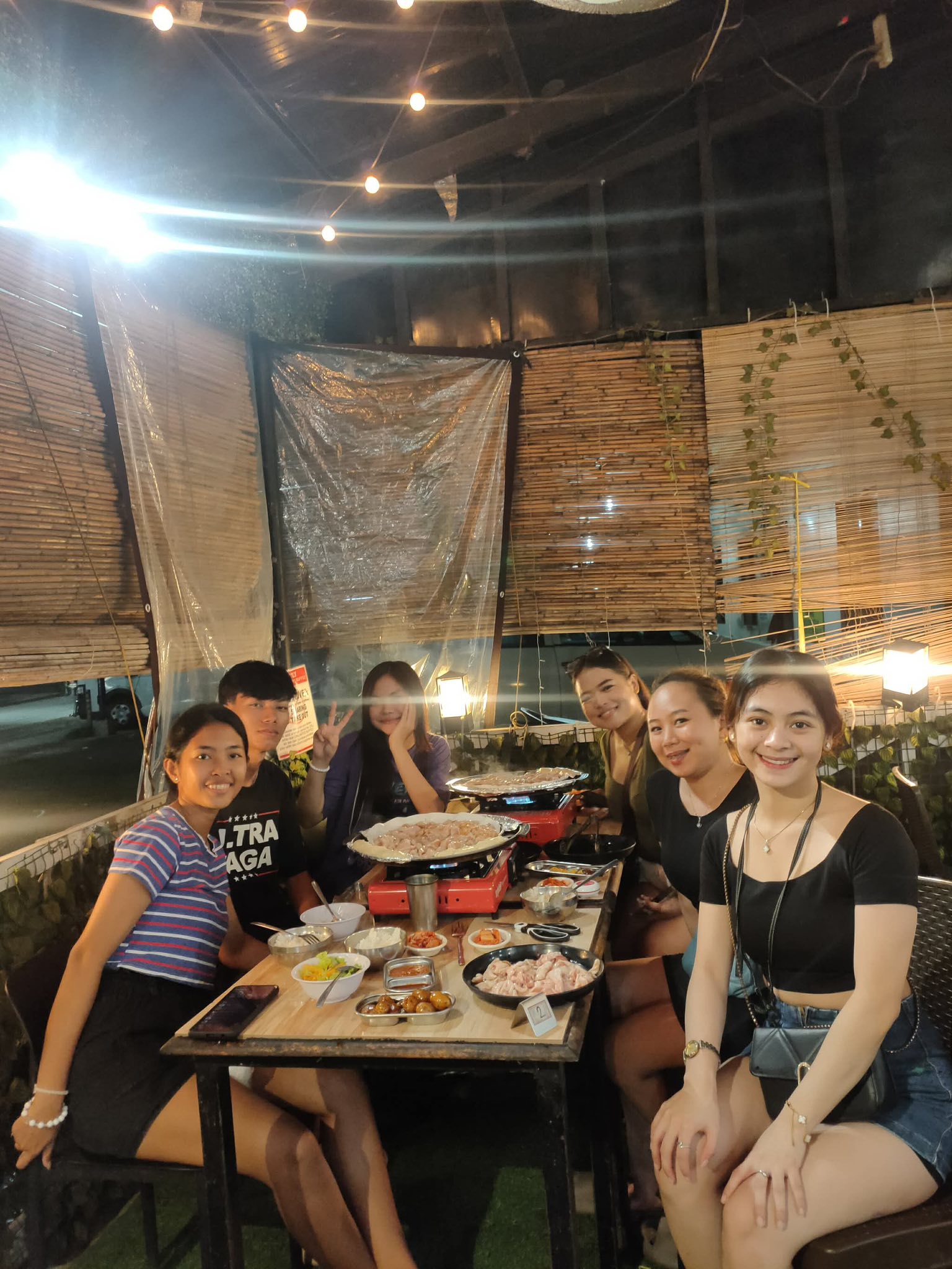Korean barbecue dining table